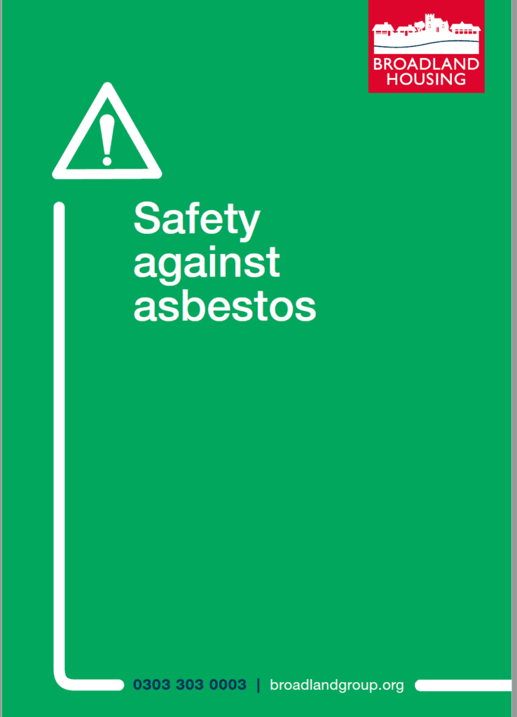 Front cover of asbestos leaflet