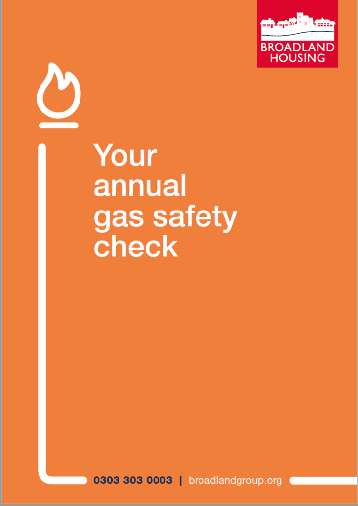 Front cover of Gas safety leaflet
