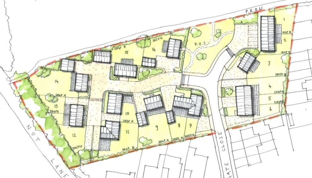 Broadgate close, Northrepps proposed site plan