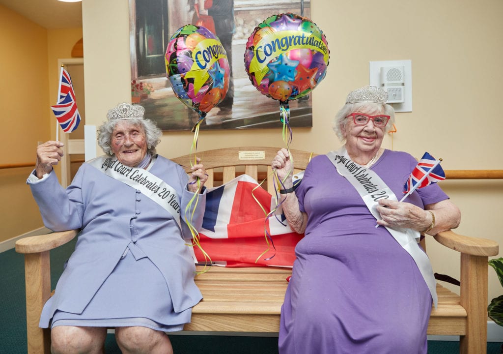 Centenarians at Broadland Housing Association's Lloyd Court housing with care scheme celebrate its 20th birthday