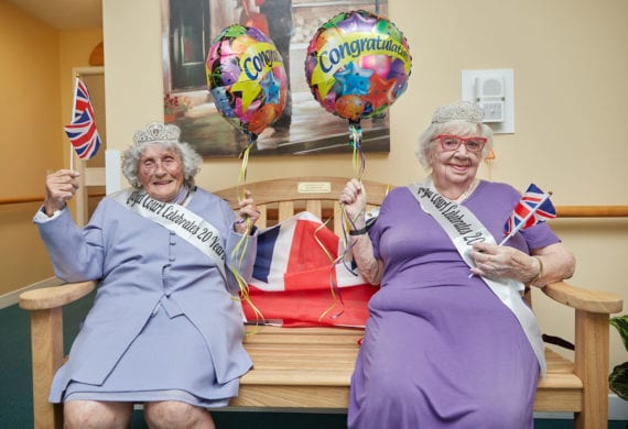 Centenarians at Broadland Housing Association's Lloyd Court housing with care scheme celebrate its 20th birthday