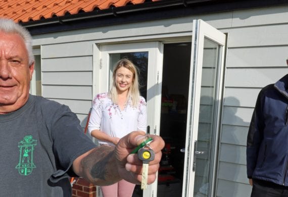 first tenant moves into affordable housing at Broadland's Edgefield development, Norfolk