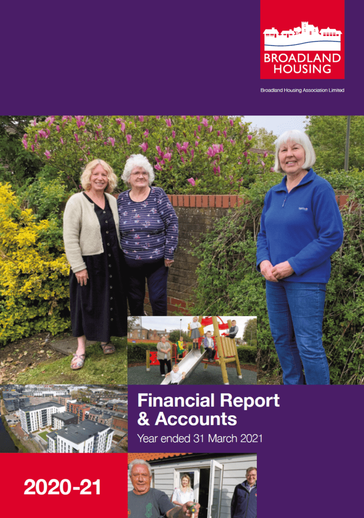 Broadland Housing Association Financial Review 2021 - front cover