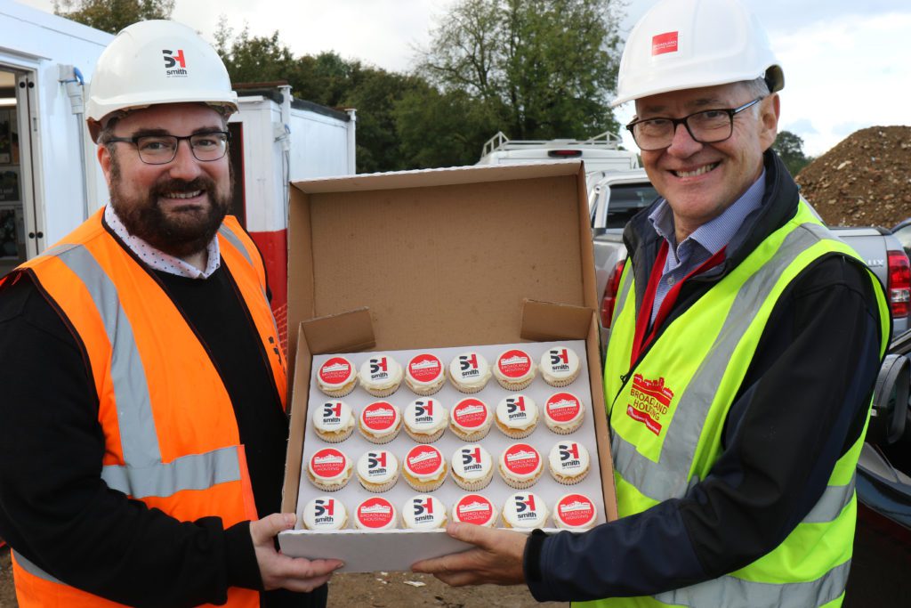 Jonathan Smith, of Smiths of Honingham, with Broadland Housing Association Chief Executive Michael Newey