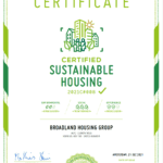Ritterwald Sustainable Housing Label, achieved by Broadland Housing Group in December 2021