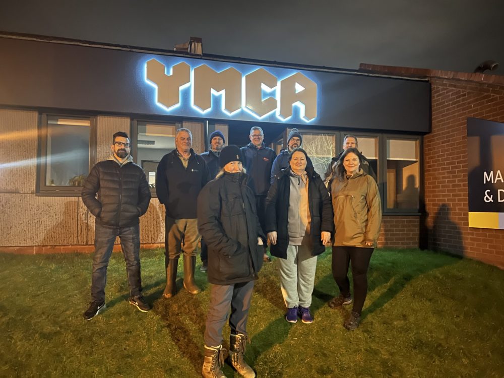 Broadland Housing team sleep out team- YMCA Norfolk March 2022