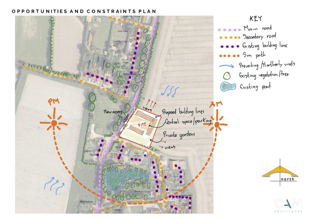 Opportunities & constraints plan, Sheringham Road