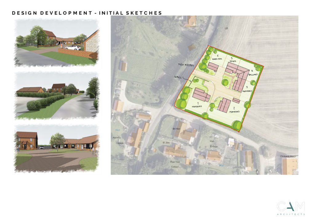 design development, initial sketches, Sheringham road