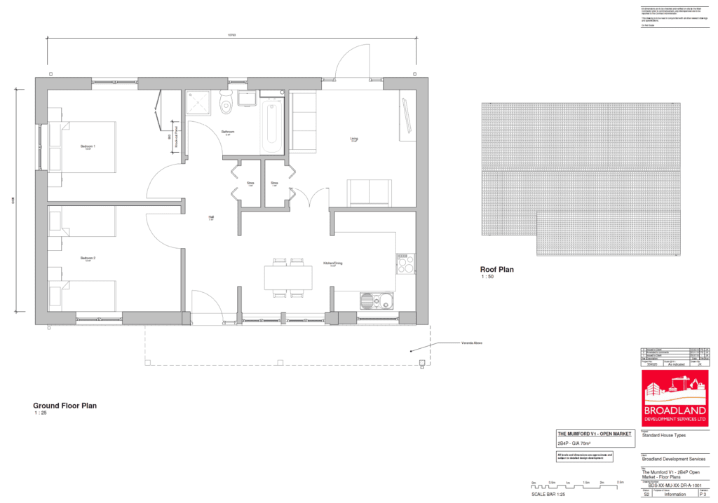 Floor plan 'Mumford' design for homes at West Beckham, Norfolk