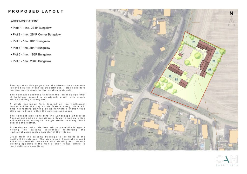 Proposed layout - Sheringham Road West Beckham