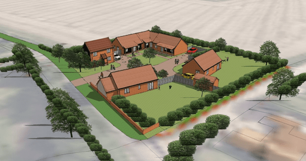 3D image of the proposed development at Sheringham Road West Beckham Norfolk