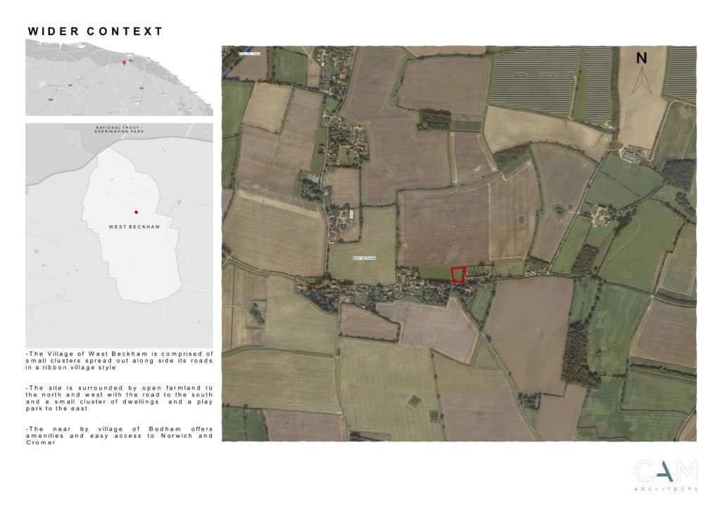 Wider context, Church Road, West Beckham, Norfolk