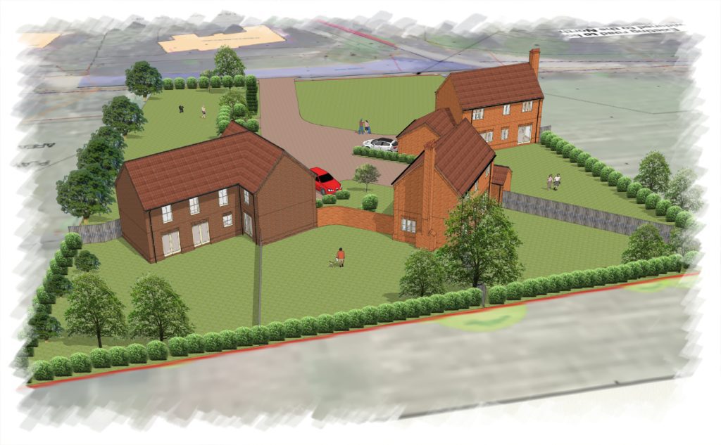 Site model, view 5, Church Road, West Beckham