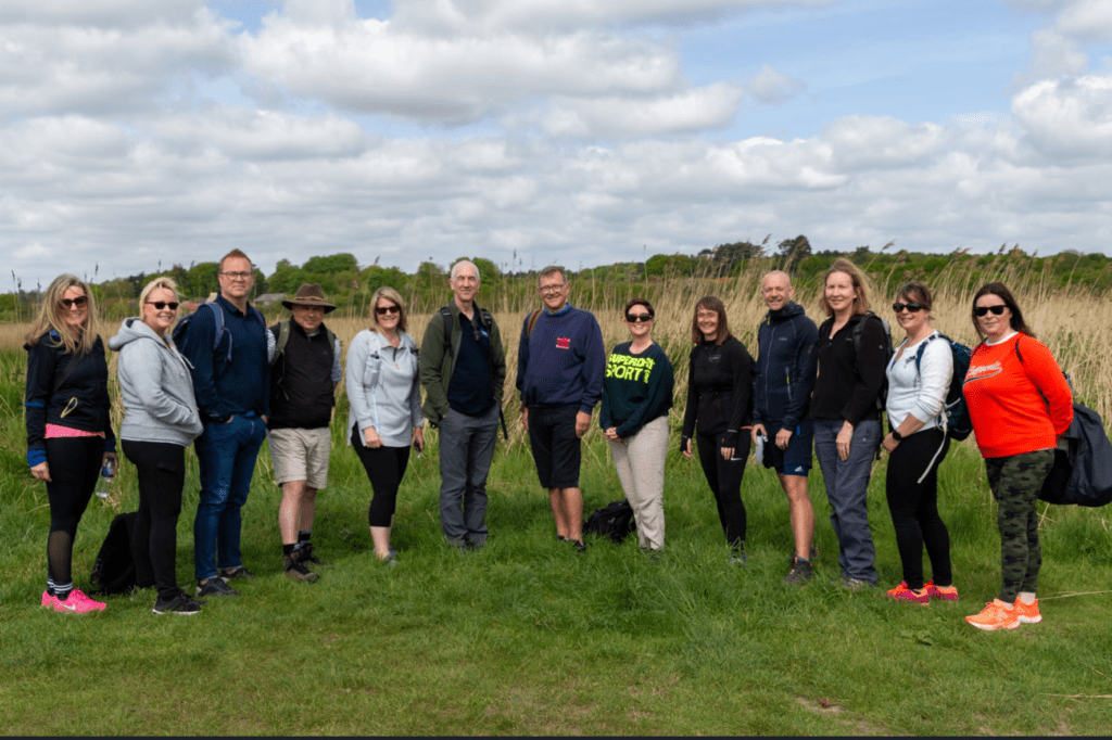 Independent East housing association executives on sponsored walk of east coast, May 2022