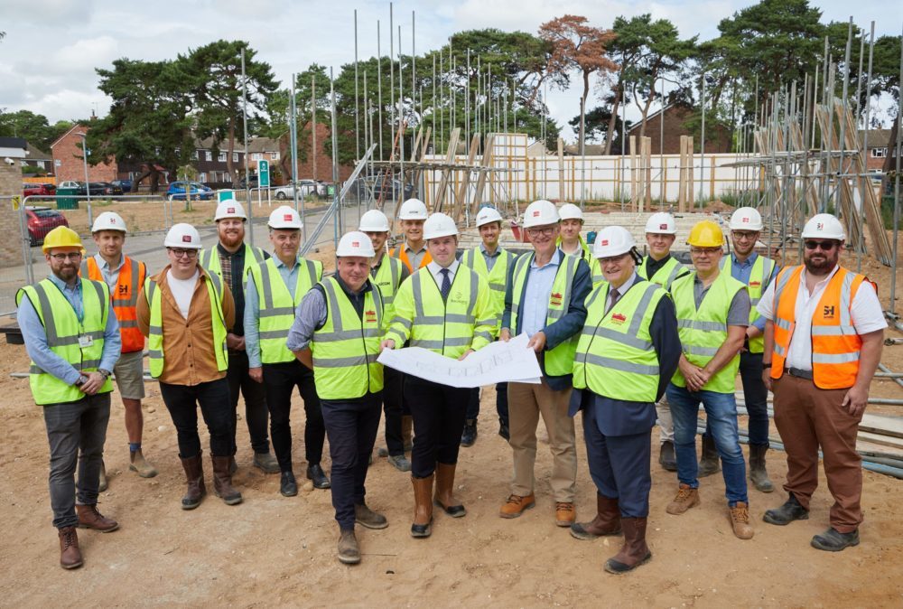 Start of building work on 5 new affordable homes for former rough sleepers in Thetford, part of a joint initiative between Breckland Council and Broadland Housing Associatoin
