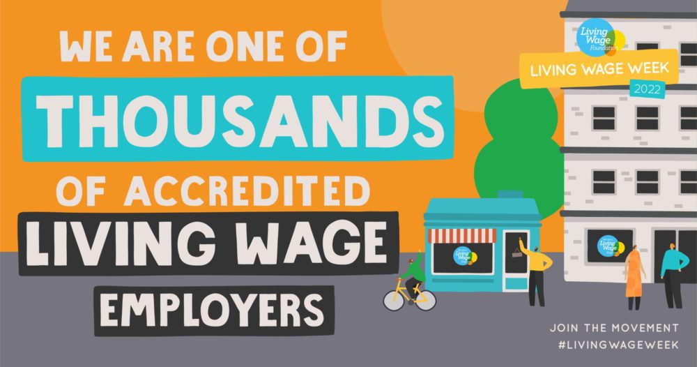 Living Wage Week 2022 - accredited employer graphic