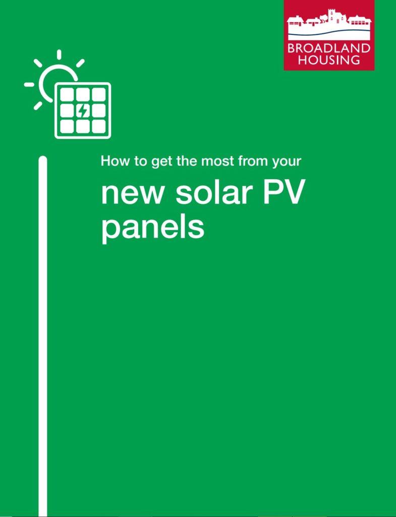Front cover of Solar panels leaflet