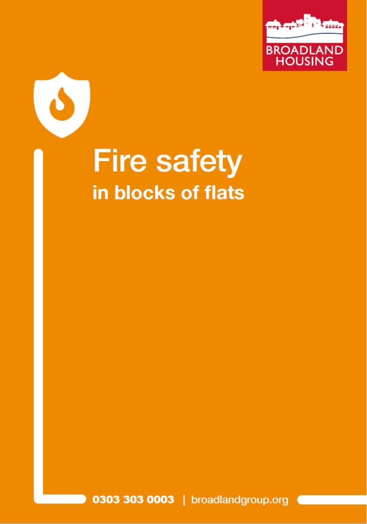 Front cover of Fire safety in blocks of flats leaflet
