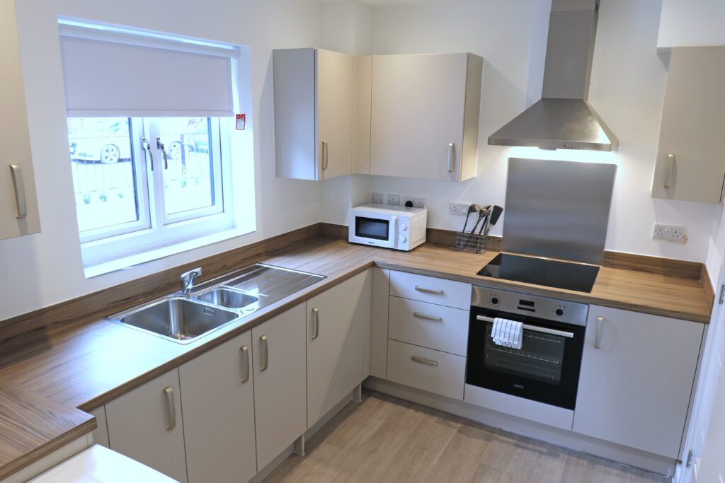 Kitchen of one of the new homes