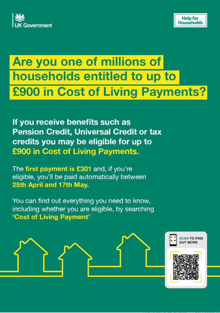 Help for households DWP poster